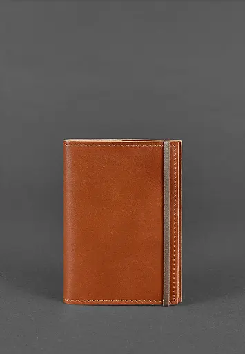 Шкіряна обкладинка для паспорта 1.0 світло-коричнева - фото 2