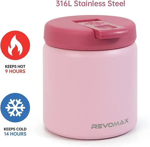 Легко открытые термосы для обеда, термосы с широким горлышком, изолированные пищевые контейнеры из нержавеющей стали, термос с защитой. - фото 2