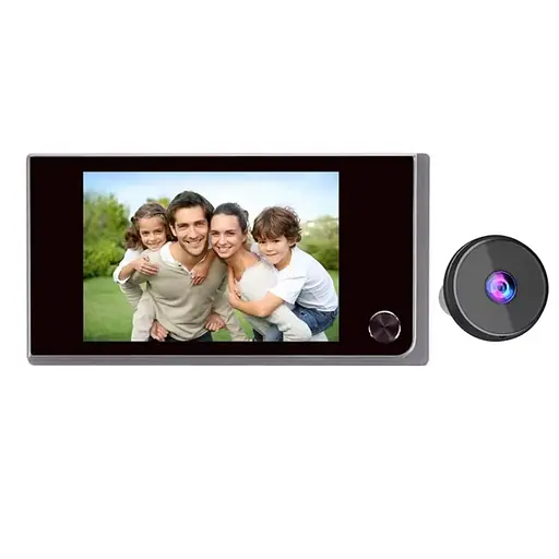 Відеовічко дверне цифрове для квартири Kivos SF515 c 3,5" дюймовим екраном, чорне