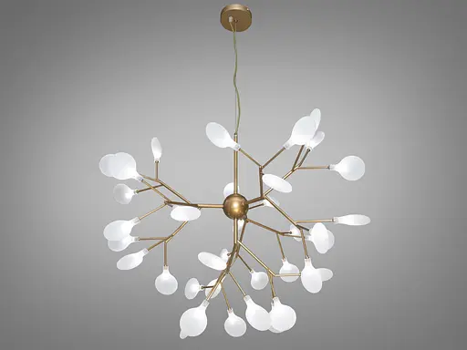 Символ роскоши, новейшая, футуристическая люстра "Светлячок", 36 ламп, золото - фото 2