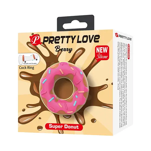 Эрекционное кольцо Pretty Love Super Donut Cock Ring 4.6 см (розовый) - фото 6