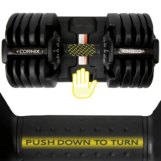 Гантель с регулируемым весом Cornix 2.5-24 кг XR-0405 Black - фото 5