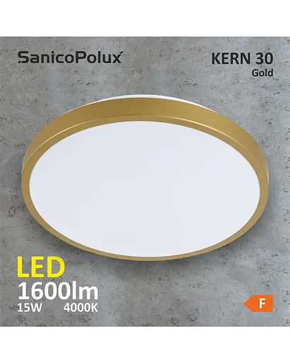 Стельовий світильник Polux 318725 Kern Led 1x15W 4000K 1600Lm IP20 Gold - фото 3
