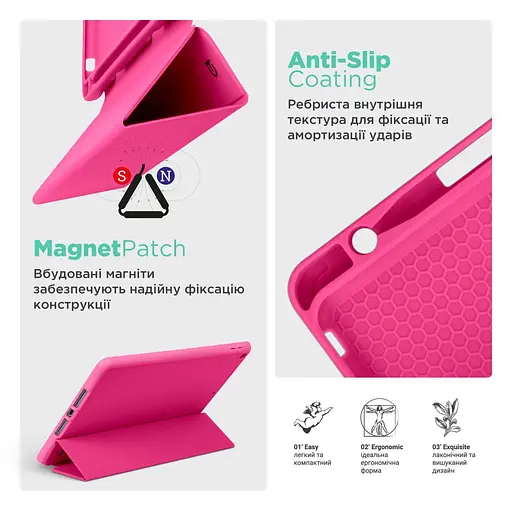 Чехол SlimTPU Active Pen holder Lenovo Tab P11 11.5 TB350 TB355 Розовый - фото 7