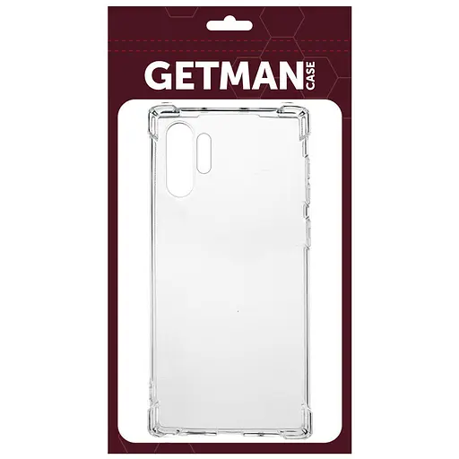 TPU чехол GETMAN Ease logo усиленные углы для Samsung Galaxy Note 10 Plus Бесцветный (прозрачный) - фото 2