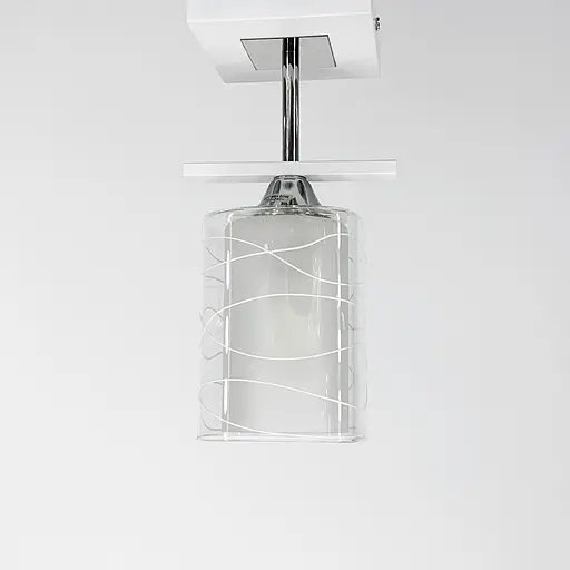 Стельова люстра в білому корпусі на 1 плафон Line.F 126/1 P WT - фото 4