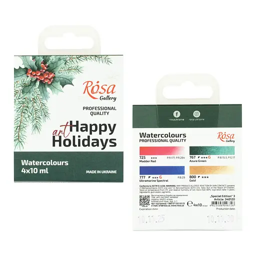 Набір акварельних фарб „Special Edition“ №3 4х10 мл картон Rosa Gallery - фото 3