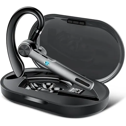 Гарнитура Bluetooth V5.3, Bluetooth-наушник с микрофоном с шумоподавлением CVC8.0, 60-часовое время воспроизведения, наушники