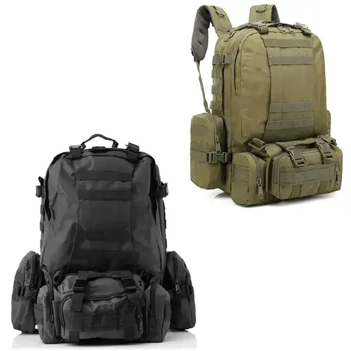 Рюкзак тактический с подсумками Digital Eagle B08 55 литр / Военный, штурмовой / Армянский Хаки - фото 2