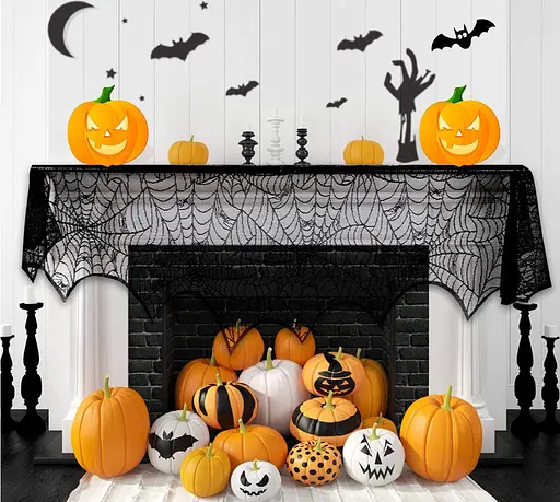 Декор Хэллоуин ткань-паутина 46*244 см, IDEA12-HOL17 - фото 3