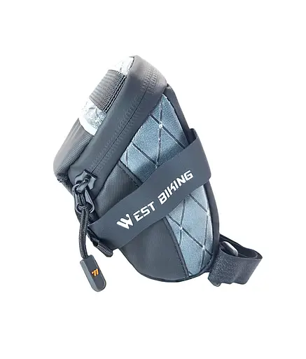 Велосумка підседільна West Biking YP0707366 14х7х6.5 см 0.3л чорно-сірий (G0001985)