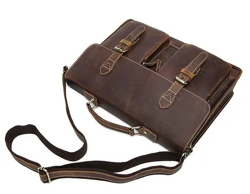 Кожаный портфель мужской Vintage 39х29х7,5 см sum0012717 - фото 4