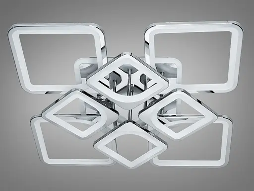 LED люстра з диммером і синім підсвічуванням, колір хром, 155W - фото 4