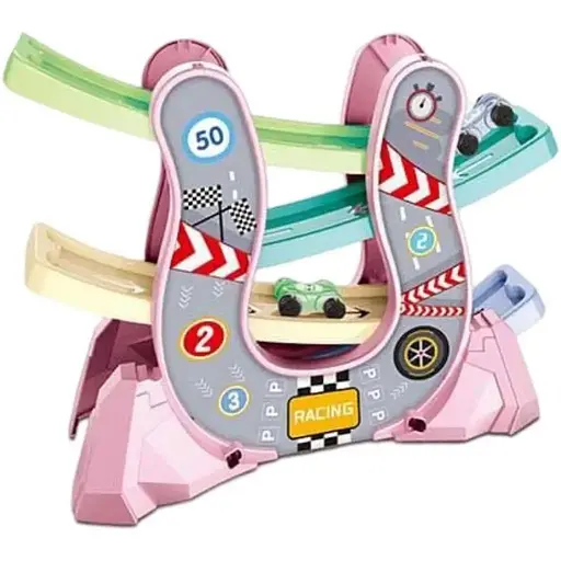 Трек 61 T 45 с 4 уровнями для машинок 96 элементов с подсветкой и звуковыми эффектами