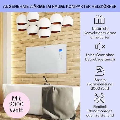 Конвекційний обігрівач Klarstein Norderney 2000 Вт 30 м кв (10032790) - фото 4