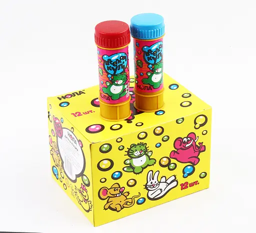 Мильні бульбашки Веселкові кулі, 60 мл, Нола, 12 шт. в упаковці