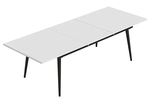 Стіл журнальний трансформер Dandi Small Ferrum-decor 45x120(160)x70 Чорний метал ДСП Білий 16 мм (FRD-106799) - фото 3