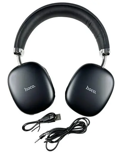 Бездротові bluetooth навушники Hoco W35 BT5.3 з мікрофоном (Чорний) - фото 3