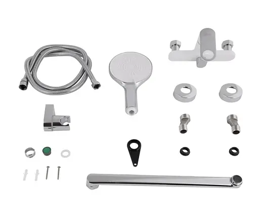 Смеситель для ванной Qtap Jay, Chrome/White (k35) с душевым гарнитуром QTJAY2601CRW45552 - фото 6