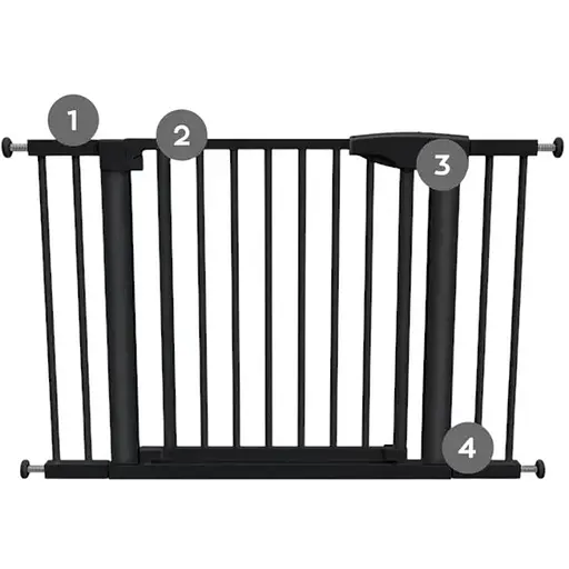 Бар'єр міжкімнатно-сходовий Tulano Guardian 3.0 Black 75-110 см чорний - фото 4