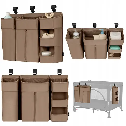 Подвесной органайзер для детской кроватки Lionelo Sidepocket (LO-SIDEPOCKET LARGE BEIGE) - фото 1