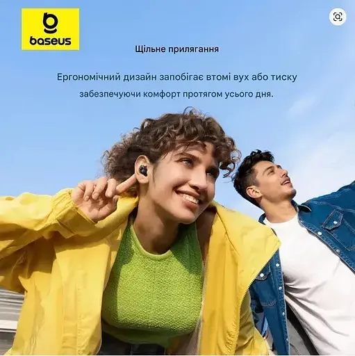 Навушники бездротові Baseus Bass BD1 Стерео Bluetooth-гарнітура чорна (A00084601123-Z1) - фото 10