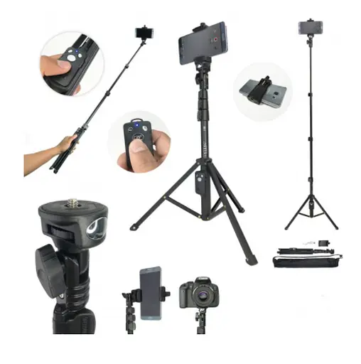 Телескопический штатив монопод Yunteng VCT-1388 Селфи палка для камеры и телефона (Черный) - фото 8