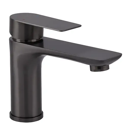 Змішувач для умивальника Globus Lux Swiss SQW-101-GP нержавійка елегантний для ванної кімнати сантехніка