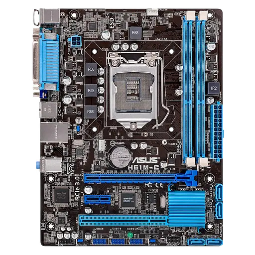 Материнская плата Asus H61M-C LGA 1155 (H61M-C) Б/У - фото 1
