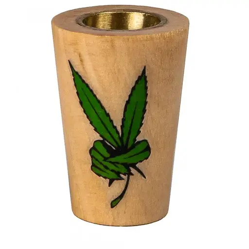 Ковпак для куріння дерев'яний 3,5см №1 Конопля Рeace (16625)