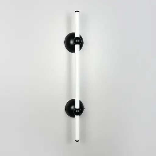 Линейное бра в черном корпусе с двумя креплениями 62 см Line F Арт. WJ023/600-2 BK - фото 2