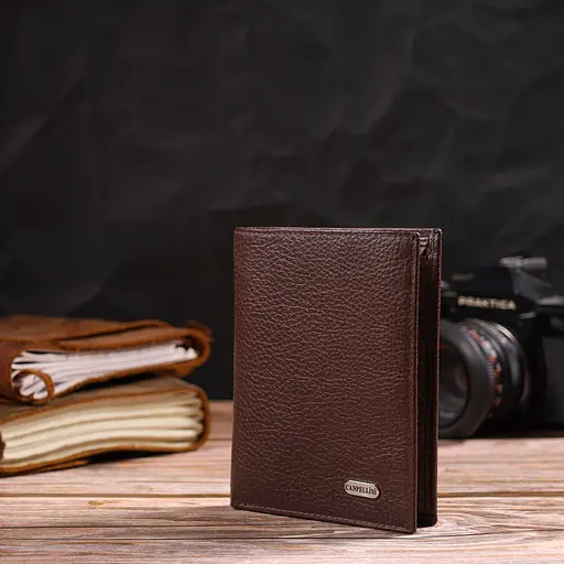 Мужской кожаный кошелек Canpellini 10х13х1 см acs0025700 - фото 6