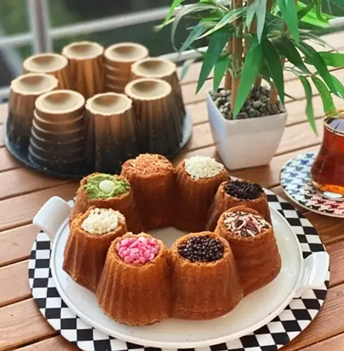 Форма для випікання кексу O.M.S. Collection 3280 26 см для випічки з гранітним покриттям Золотий (Туреччина) - фото 2