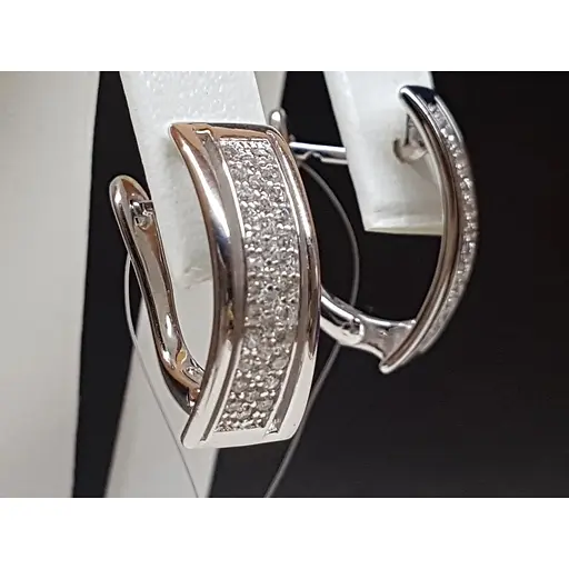 Срібні сережки Qvaliz з фіанітами. 902-00993 - фото 2