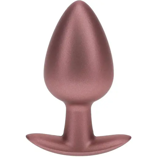 Анальна пробка Ouch! Smooth Anal Plug Metallic L 8.9 см (рожеве золото)