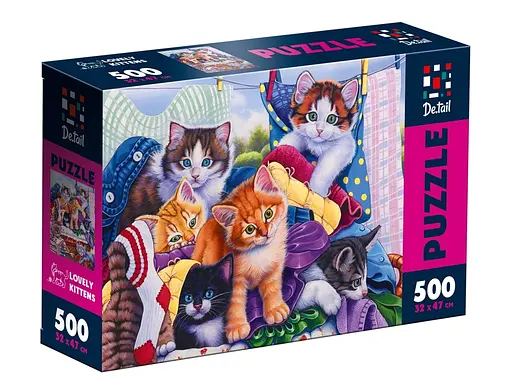 Пазлы De.tail Милые котята, 500 деталей, DT500-13