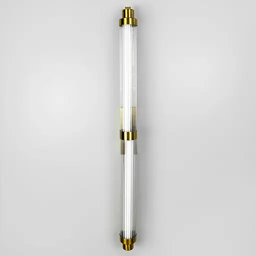 Бра со стеклянным корпусом и латуными деталями длиной 90 см Line F Арт. C23/900 AB - фото 8