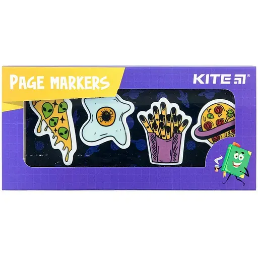 Закладки пластикові Kite Space food 35х50 мм 80 шт. (K22-479-1)
