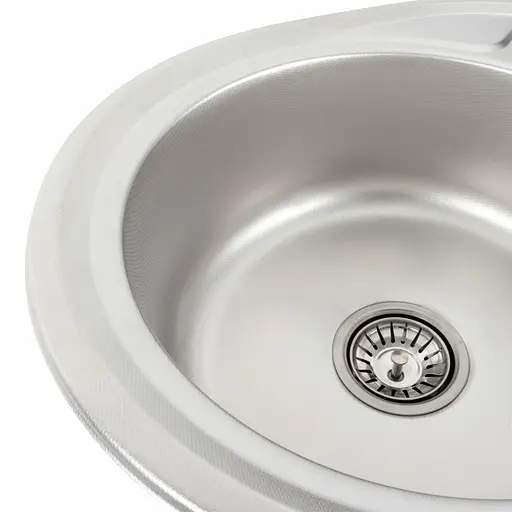 Кухонна мийка з нержавіючої сталі Platinum декор 5745 (0,8/180 мм), R, Decor - фото 11