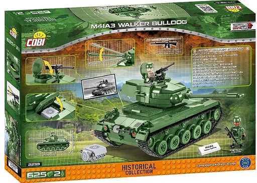 Конструктор COBI M41A3 Walker Bulldog — Американський танк 625 деталей