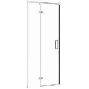 Душевые двери Cersanit Larga 90x195 L распашные профиль хром прозрачное стекло S932-120, Левая, прозрачная, хром - фото 1