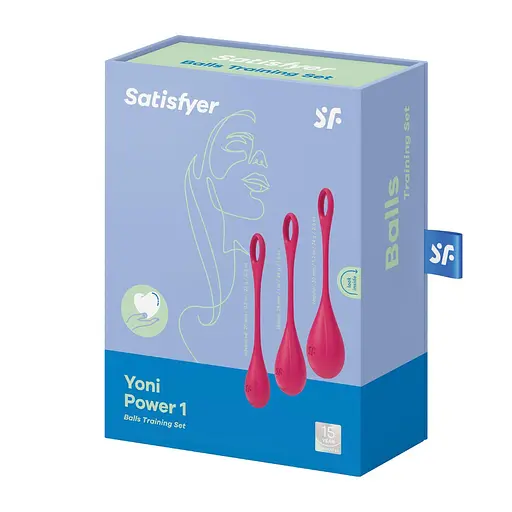 Набір вагінальних кульок Satisfyer Yoni Power 1, 3 шт., червоний - фото 3