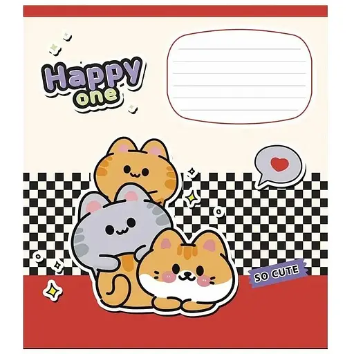 Зошит учнівський "Happy one" Школярик 012-3532K 12 аркушів Різнокольоровий - фото 1