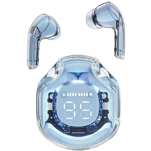 Навушники бездротові Acefast TWS T8 вакуумні блакитний - фото 1