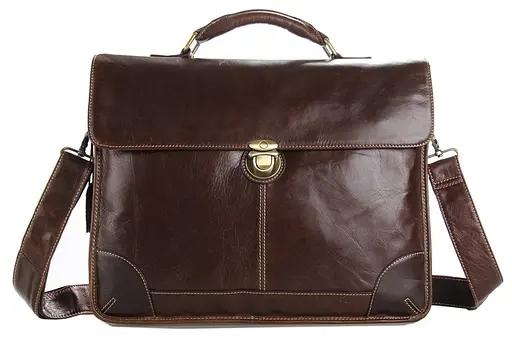 Сумка кожаная мужская Vintage 38х31х9 см sum0012454 - фото 4