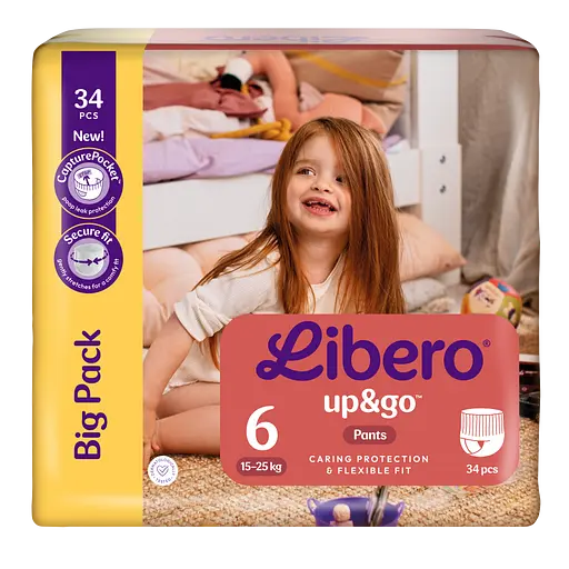 Подгузники-трусики Libero Up&amp;Go 6 (15-25 кг), 34 шт. - фото 2
