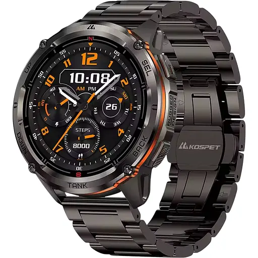Смарт-часы тактические Kospet Tank T3 Ultra 2 Black Metal (KTT0003U2BM)