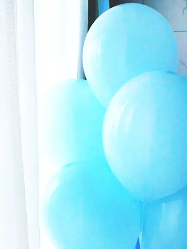 Шарик воздушный латексный 30 см (100) голубой, матовый, IDEA7-DL-010 - фото 4