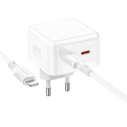 СЗУ Borofone BA76A Source PD35W (2Type-C) + Type-C to Lightning - фото 3