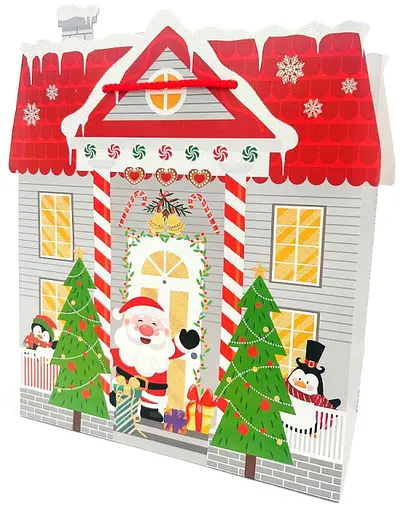 Пакет картонний, Новий Рік, 26x32x12 см, 5 шт., GB-24074 (В асортименті)